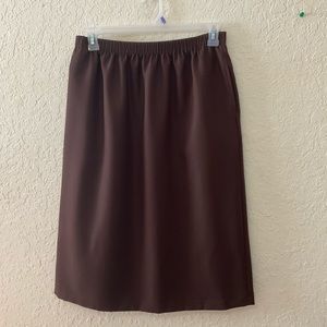 Brown Skirt with Pockets